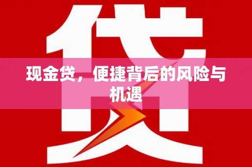 咸安现金贷，便捷背后的风险与机遇