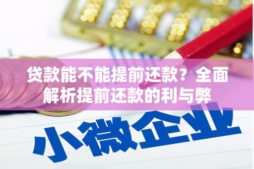 阳东贷款能不能提前还款？全面解析提前还款的利与弊