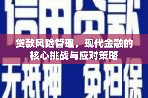 安福贷款风险管理，现代金融的核心挑战与应对策略