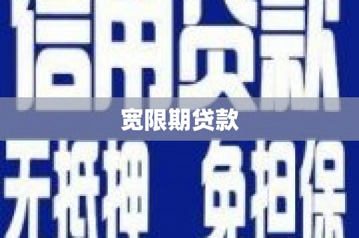 赣县宽限期贷款