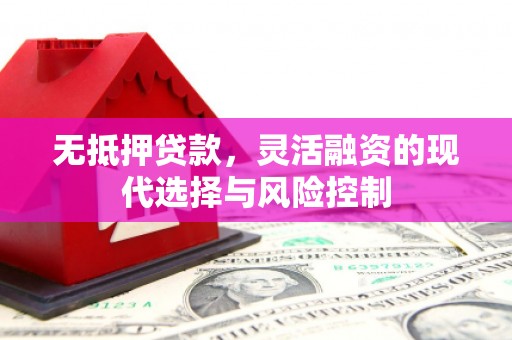 广河无抵押贷款，灵活融资的现代选择与风险控制