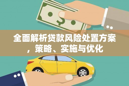 新邱全面解析贷款风险处置方案，策略、实施与优化
