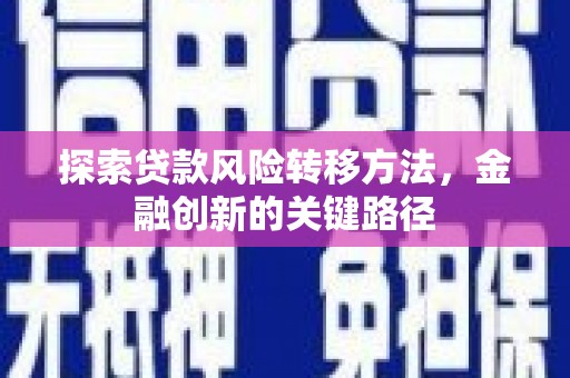 杜集探索贷款风险转移方法，金融创新的关键路径