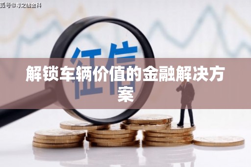 江城解锁车辆价值的金融解决方案